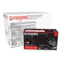 Disposable Gloves | Ammex GPNB46100 9.5 in. Long 5 mil Powder-Free Industrial Nitrile Gloves - Large/Black (1000/Carton) image number 3