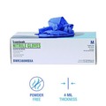 Disposable Gloves | Boardwalk 380MCTA 380 Series 4 mil Thick 9.5 in. Long Powder-Free Disposable General-Purpose Nitrile Gloves - Medium, Blue (100/Box, 10 Boxes/Carton) image number 7
