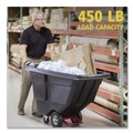 Trash Cans | Rubbermaid Commercial FG130400BLA 202 gal. 450 lbs. Capacity Plastic Rotomolded Tilt Truck - Black image number 8