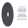 Cleaning Cloths | Boardwalk BWK4015BLA 15 in. Diameter Stripping Floor Pads - Black (5/Carton) image number 4