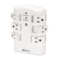 Surge Protectors | Innovera IVR71651 Wall Mount 6-Outlet 2160-Joule Surge Protector - White image number 0