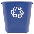 Trash Cans | Rubbermaid Commercial FG295673BLUE 28.13-Quart Rectangular Deskside Recycling Container - Medium, Blue image number 0