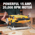 Benchtop Planers | Dewalt DW735X 13 in. Two-Speed Thickness Planer with Support Tables and Extra Knives image number 11