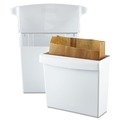 Trash & Waste Bins | Rubbermaid Commercial FG614000WHT Plastic Sanitary Napkin Receptacle with Rigid Liner - White image number 1