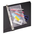  | Oxford 68599 9-1/2 in. x 6 in. Zippered Ring Binder Pocket - Clear image number 1