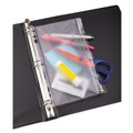 Office Jansan | Oxford 68599 9-1/2 in. x 6 in. Zippered Ring Binder Pocket - Clear image number 1