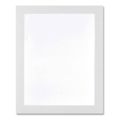  | Deflecto 68886W Self Adhesive Sign Holders with 11 in. x 17 in. Insert - Clear with White Border (2/Pack) image number 0