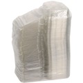 Food Trays, Containers, and Lids | Pactiv Corp. TEHL7X624 7.25 in. x 6.37 in. x 2 in. 24 oz. EarthChoice Tamper Evident Recycled Hinged Lid Deli Container - Clear (231/Carton) image number 1
