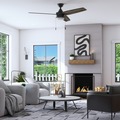 Ceiling Fans | Honeywell 51858-45 48 in. Pull Chain Ceiling Fan with Color Changing LED Light - Matte Black image number 7