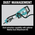 Demolition Hammers | Makita HM1502 120V 15 Amp 43 lbs. Corded AVT Demolition Hammer with 1-1/8 in. Hex Bit image number 5