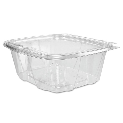 Dart CH32DEF ClearPac Tamper Resistant Flat Lid 32 oz. 6.4 in. x 2.6 in. x 7.1 in. Containers - Clear (200/Carton) image number 0