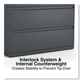  | Alera 25515 42 in. x 18.63 in. x 67.63 in. 5 Legal/Letter/A4/A5 Size Lateral File Drawers - Charcoal image number 12