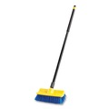 Cleaning Brushes | Rubbermaid Commercial FG633700BLUE 10 in. Brush 10 in. Plastic Block Threaded Hole Bi-Level Deck Scrub Brush - Blue Polypropylene Bristles image number 3