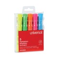 Office Jansan | Universal UNV08860 Chisel Tip Assorted Color Desk Highlighters (5/Set) image number 1