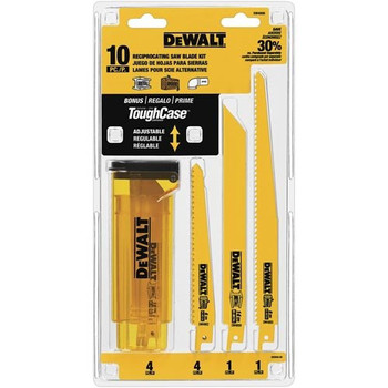 RECIPROCATING SAW BLADES | Dewalt DW4898 10-Piece Bi-Metal Reciprocating Saw Blade Set