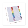 Office Jansan | Universal UNV24810 11 in. x 8.5 in. 12-Tab Jan. to Dec. Deluxe Table of Contents Dividers for Printers - White (1 Set) image number 2