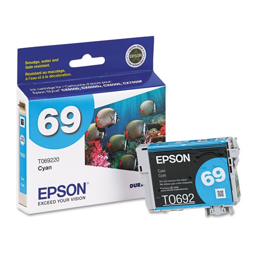 Ink & Toner | Epson T069220-S T069220-S (69) DURABrite Ink - Cyan image number 0
