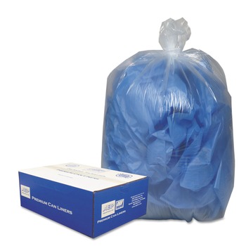 PRODUCTS | Classic Clear WEBBC24 10 gal. 0.6 mil. Low-Density Can Liners - Clear (25 Bags/Roll, 20 Rolls/Carton)