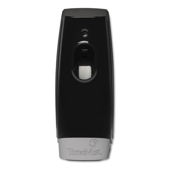 ODOR CONTROL | TimeMist 1047811 Settings 3.4 in. x 3.4 in. x 8.25 in. Cordless Metered Air Freshener Dispenser - Black
