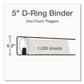 Office Jansan | Cardinal 10351 11 in. x 8.5 in. ClearVue 3-Ring 5 in. Capacity Easy Open Slant-D Ring Binder - Black image number 1