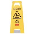 Safety Equipment | Rubbermaid Commercial FG611277YEL 11 in. x 12 in. x 25 in. Caution Wet Floor Sign - Bright Yellow image number 0