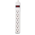 Innovera IVR73315 15 Amp 15 ft. Cord 1.94 in. x 10.19 in. x 1.19 in. Corded Six Outlet Power Strip - Ivory image number 3