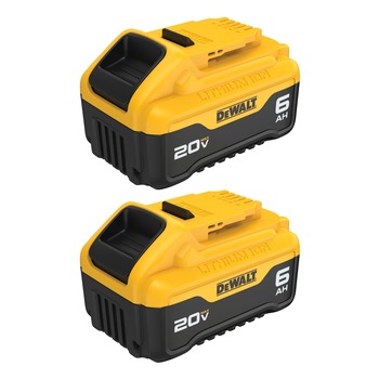 Factory Reconditioned Dewalt (2/Pack) 20V MAX 6 Ah Lithium-Ion Batteries