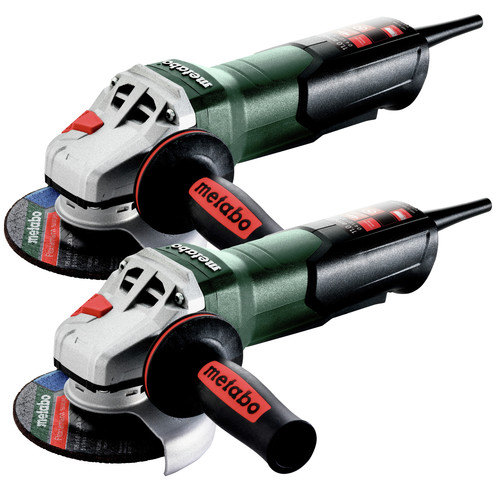 Angle Grinders | Metabo 603624420-BNDL Metabo WP 11-125 Quick 11 Amp 11,000 RPM 4.5 in. / 5 in. Corded Angle Grinder with Non-Locking Paddle (2-pack) image number 0