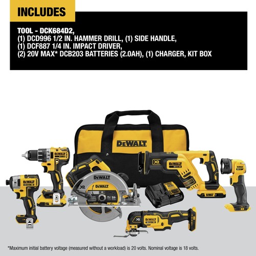 Dck684d2 dewalt best sale