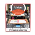  | C-Line 32010 11 in. x 8.5 in. Classroom Connector Folders - Clear/Assorted (6/Pack) image number 1