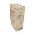 Food Service | Pactiv Corp. YTD18801ECON 8.42 in. x 8.15 in. x 3 in. Dual Tab Lock Economy Vented Foam Hinged Lid Container - White (150/Carton) image number 3