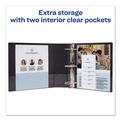 Office Jansan | Avery 27650 11 in. x 8.5 in. 3 in. Capacity 3 Rings Durable Non-View Binder with DuraHinge and Slant Rings - Black image number 6