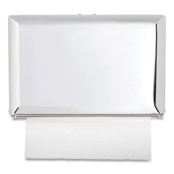 San Jamar 10.75 in. x 6 in. x 7.5 in. Singlefold Paper Towel Dispenser - Chrome