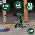 Drill Drivers | Factory Reconditioned Metabo HPT DS18DDXMR 18V Brushless Sub-Compact Lithium-Ion Cordless Drill Driver Kit with 2 Batteries (1.5 Ah) image number 3