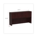 | Alera ALEVA286615MY 64.75 in. x 15 in. x 35.38 in. Valencia Series 4-Compartment Hutch with Doors - Mahogany image number 5