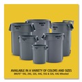 Trash Cans | Rubbermaid Commercial 1779739 Brute 55 Gallon Resin Container - Black (3/Carton) image number 8