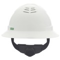  | MSA 10215828 V-Gard C1 Fas-Trac III Full Brim Vented Hard Hat - White image number 2