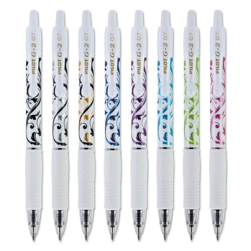 Pens | Pilot 31392 G2 Fashion Premium Fine 0.7 mm Gel Pen - Assorted Ink and Barrel Colors (5/Pack) image number 0