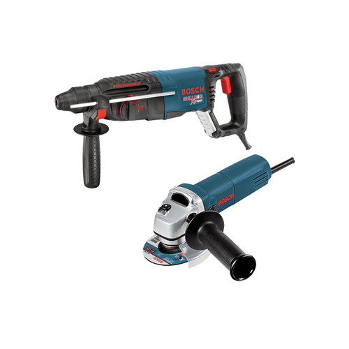 Combo Kits | Bosch 11255VSR-1G 1 in. SDS Plus Bulldog Xtreme Rotary Hammer & 6 Amp 4-1/2 in. Small Angle Grinder Combo Kit image number 0