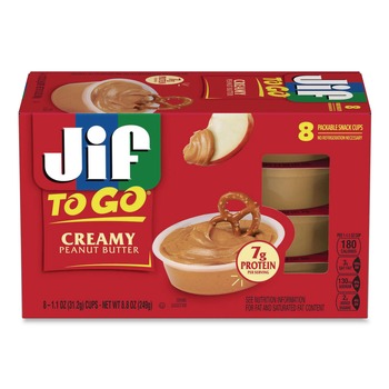 Jif 1.1 oz Creamy Peanut Butter Cups (8/Box)