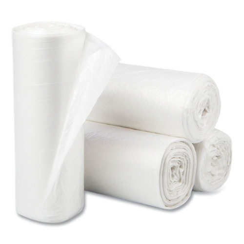 Trash Bags | Inteplast Group EC243306N 16-Gallon 6 Microns 24 in. x 33 in. High-Density Commercial Can Liners - Natural (1000-Piece/Carton) image number 0
