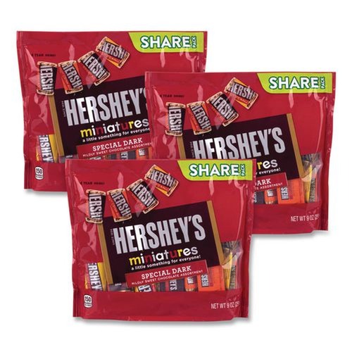 Snacks | Green Rabbit 21492 10.1 oz. Bag Miniatures Variety Share Pack - Dark Assortment (3/Pack) image number 0