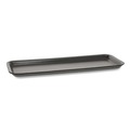 Food Service | Pactiv Corp. 0TFB07S00000 5.63 in. x 14.16 in. x 0.67 in. No. 7S Foam Supermarket Tray - Black (250/Carton) image number 1