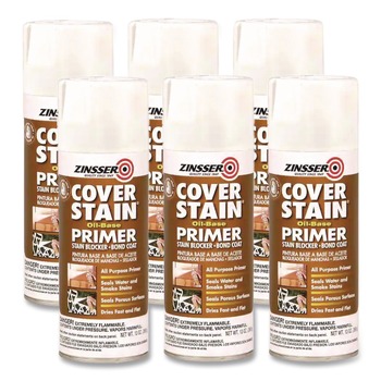 Rust-Oleum 13 oz. Aerosol Can Interior/Exterior Cover Stain Oil-Based Spray Primer - Flat White (6/Carton)