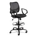  | Safco 3395BL Vue Series Mesh Extended Height Chair Acrylic Fabric Seat - Black image number 0