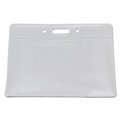 Paper Clips, Binder Clips, & Fasteners | SICURIX BAU67810 SICURIX 2.13 in. x 3.38 in. Horizontal Badge Holder - Clear (12/Pack) image number 2