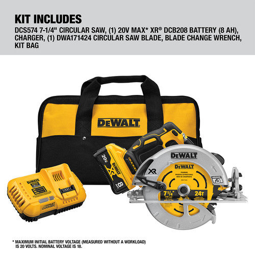 Dewalt DCS574W1 20V MAX XR Brushless Lithium Ion 7 1 4 in