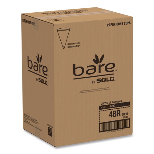 Labor Day Sale! Save $30 off $199! | SOLO 4BR-2050 ProPlanet Seal 4 oz. Cone Cold Water Paper Cups image number 0