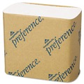 Toilet Paper | Georgia Pacific Professional 10101 Singlefold Septic Safe 1 Ply Interfolded Bathroom Tissues - White (24000/Carton) image number 2