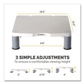 Office Furniture & Lighting | Fellowes Mfg Co. 91712 13.38 in. x 13.63 in. x 2 in. to 4 in. 60 lbs. Standard Monitor Riser for 21 in. Monitors - Platinum/Graphite image number 4